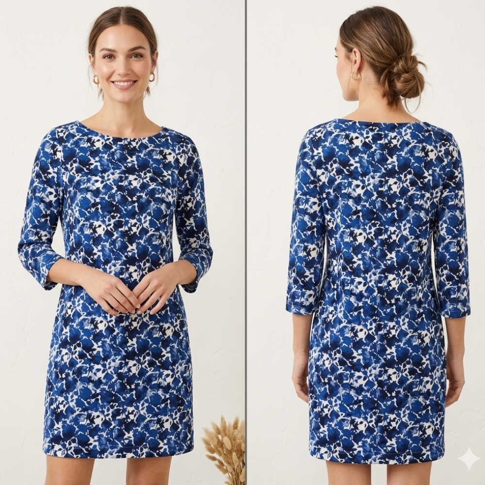 J. Crew Blue Floral Mini Dress